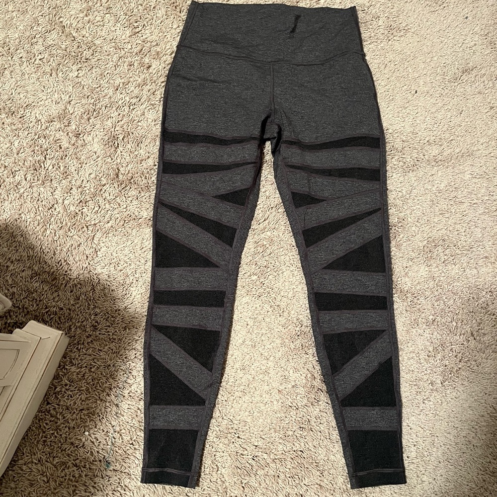 Lululemon Wunder Under Criss Cross Mesh Leggings - Picture 1 of 5